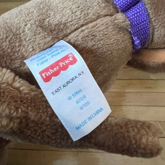 The Puzzle Place Fisher Price 1994 Plush 14" Nuzzle The Dog Brown Vintage - Picture 4 of 5